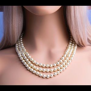 Three Strand Pearl Necklace
